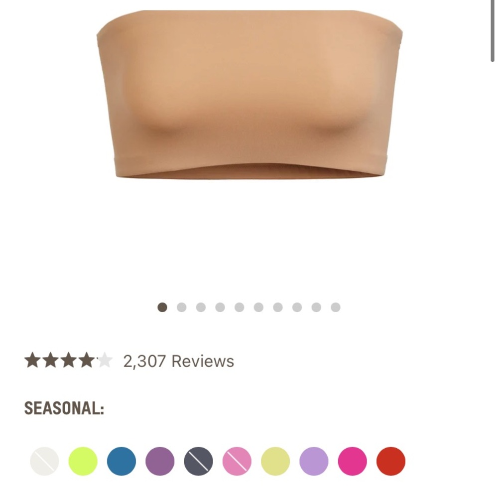 SKIMS fits everybody bandeau bra in Ochre XS